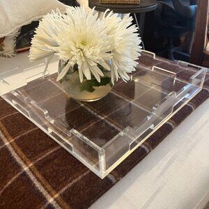 Z Gallerie Marmont Tray - acrylic square designer tray